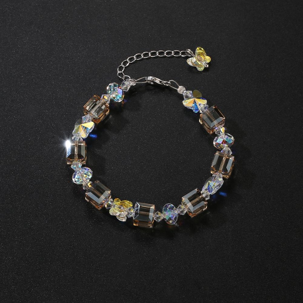 Multi-Color Beads Charm Bracel - Lobster Clasp Silver ulasan dan harga