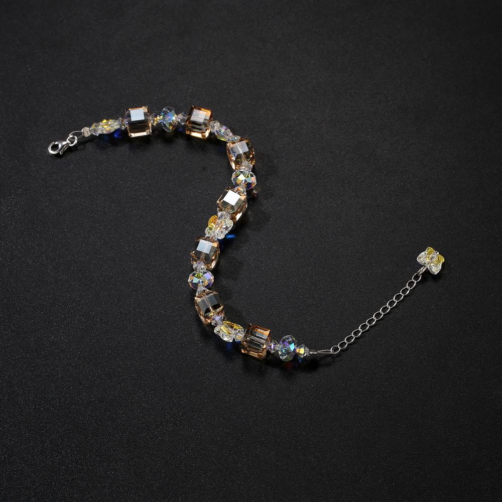Multi-Color Beads Charm Bracel - Lobster Clasp Silver ulasan dan harga