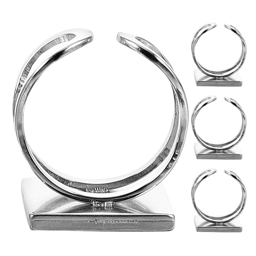 4Pcs Square Bezel Stainless St - Jewelry Making Gemstones ulasan dan harga