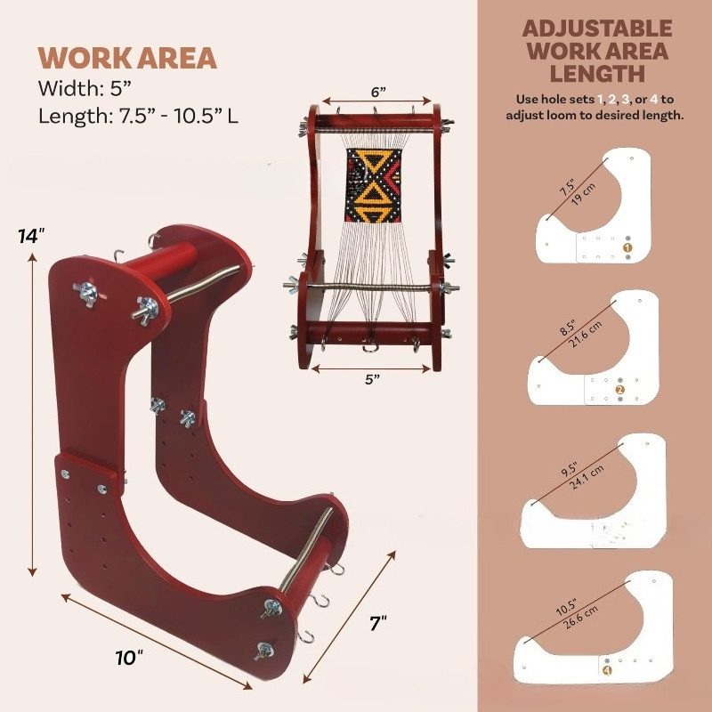 Wooden Beading Loom Bracelet M - Jewelry Making Machines ulasan dan harga